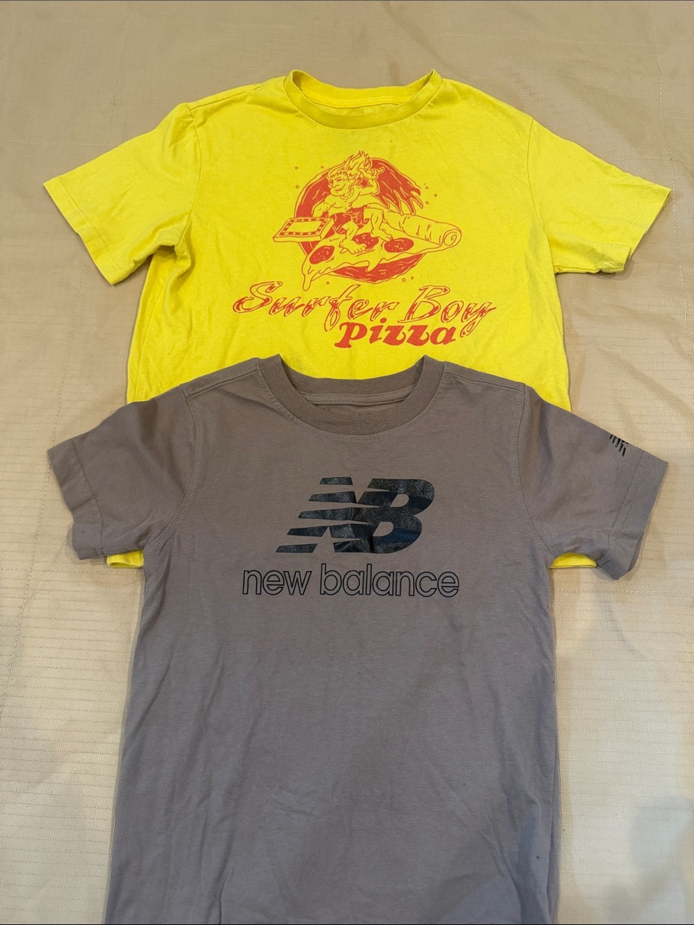 Boys Lot of 2 T-Shirts Large 10/12 New Balance 
Stranger Things
